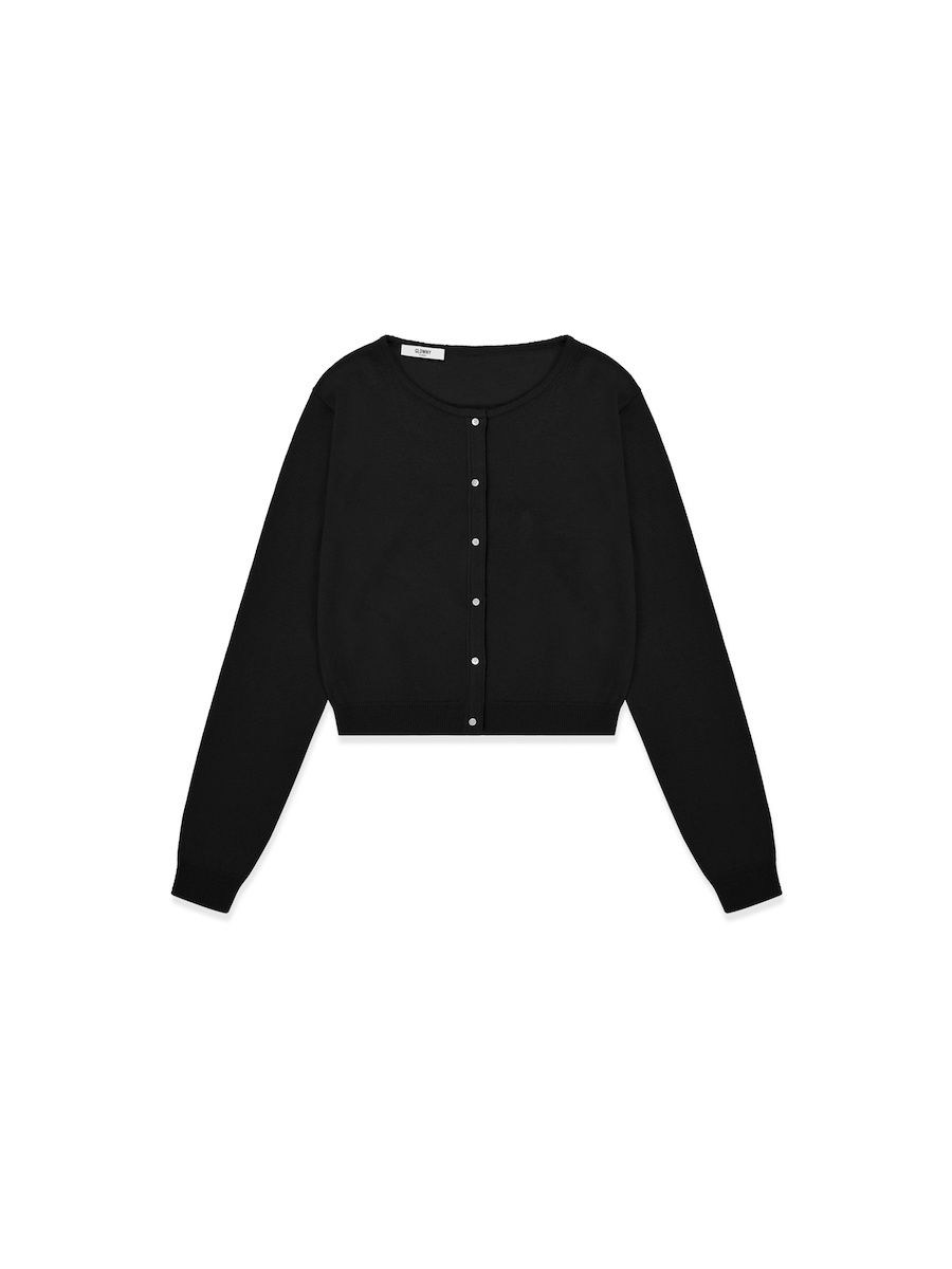 MUSINSA | GLOWNY G CLASSIC STANDARD FIT CARDIGAN (BLACK)