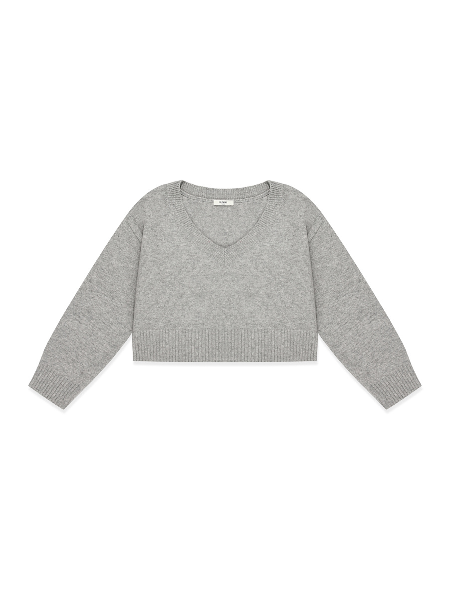 ★新品未使用★gypsohila V Neck Sweat Lightgray $_57.PNG?set_id=8800005007