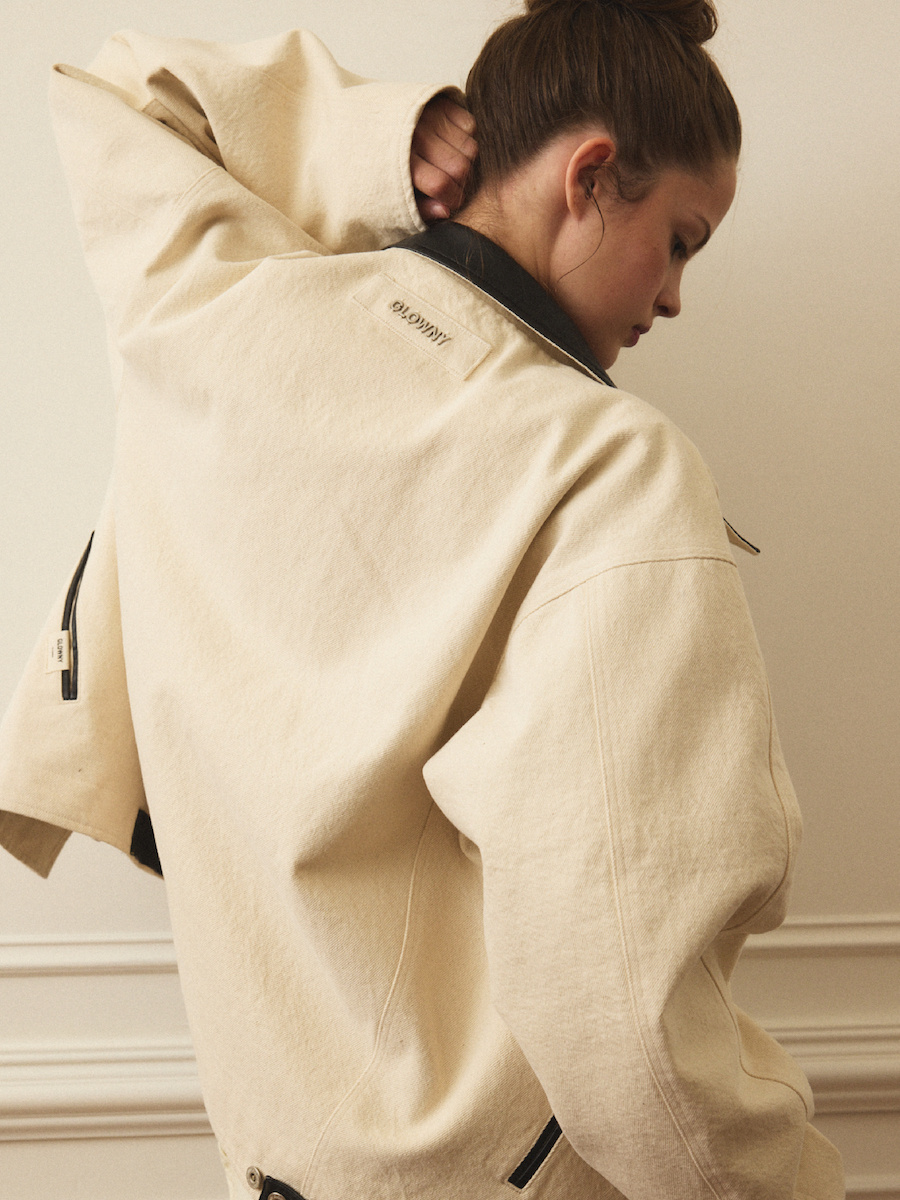 MUSINSA | GLOWNY G CLASSIC COTTON TWILL JACKET (BEIGE)