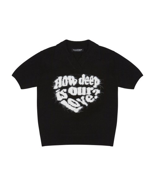 LOVE COLLAR KNIT(BLACK)