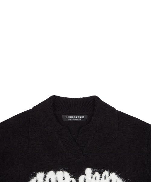 LOVE COLLAR KNIT(BLACK)