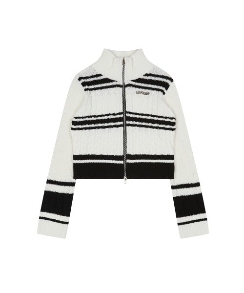 SHINING KNIT ZIPUP(WHITE)