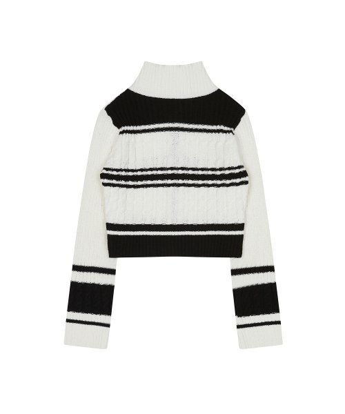 SHINING KNIT ZIPUP(WHITE)