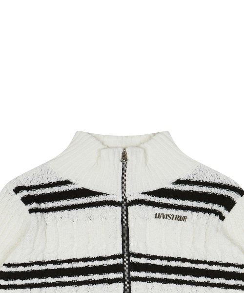 SHINING KNIT ZIPUP(WHITE)
