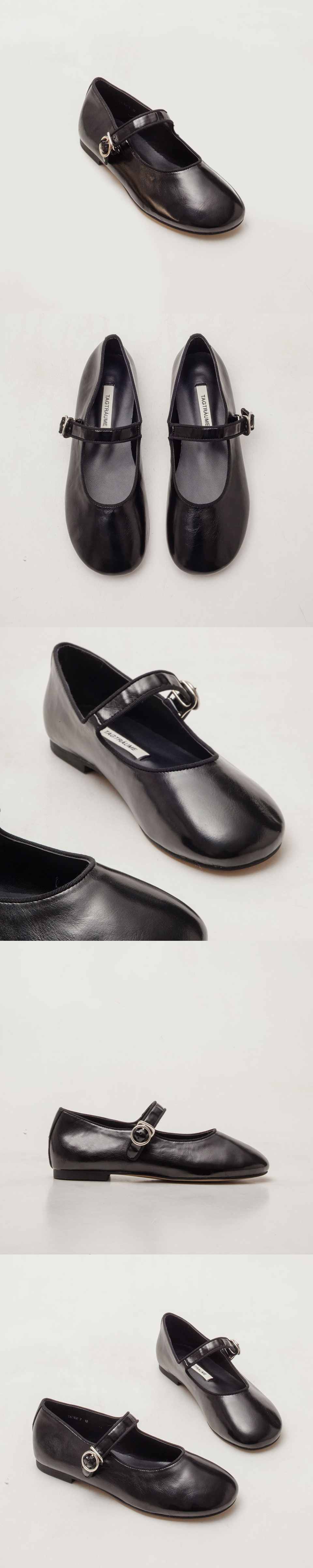 MUSINSA公式 | TAGTRAUME Beyond Round Mary Jane Flats - Black