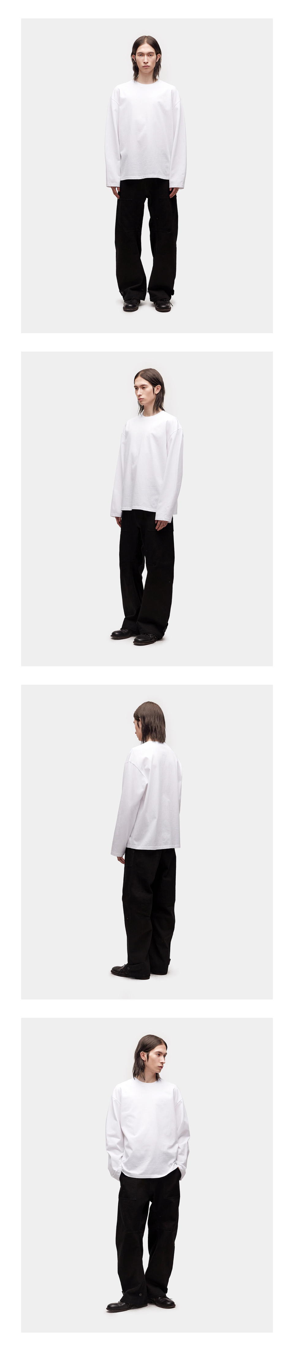★COOR★ Compact Cotton Long Sleeve T-Shirt Black CXE2TS04V- MUSINSA | COOR Compact Cotton Long Sleeve T-Shirt (White)