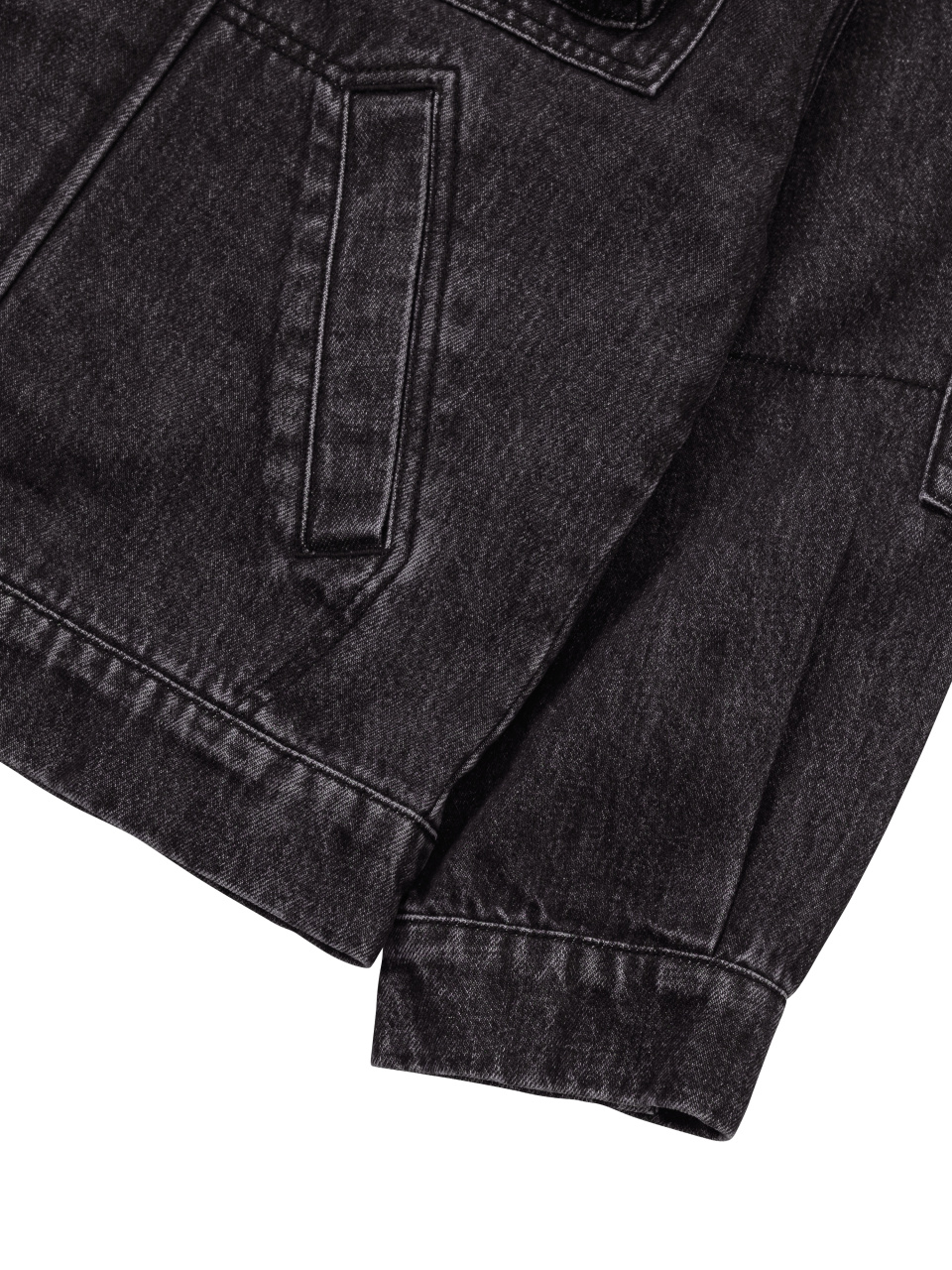 MUSINSA | WELLBEING EXPRESS Hooded Denim Jacket Black