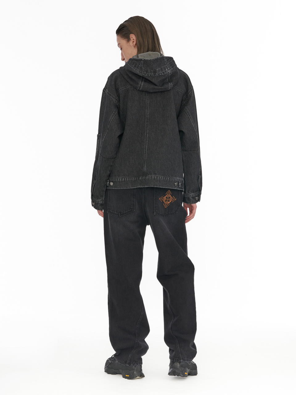 【WELLBEING EXPRESS】 Hooded Denim Jacket / 追跡付 MUSINSA | WELLBEING EXPRESS Hooded Denim Jacket Black
