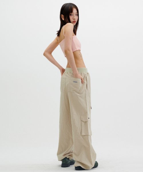 LOGO EMBROIDERY TUBE TOP [CORAL]
