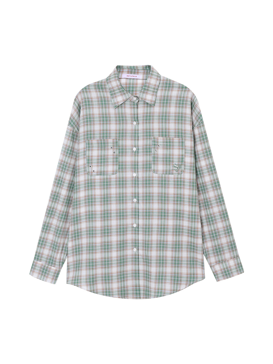 シャツ IONSEOUL Lena Overfit Check Shirt 4JH131 IONSEOUL Lena Overfit Check Shirt (IONSEOUL/シャツ