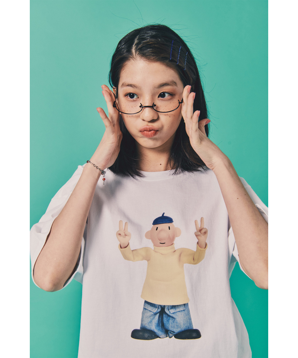 Tシャツ・カットソー LAUGHER PATMAT Motion Pat T-Shirt White PM6 MUSINSA | LAUGHER [PAT&MAT] Motion Pat T-shirt. - White