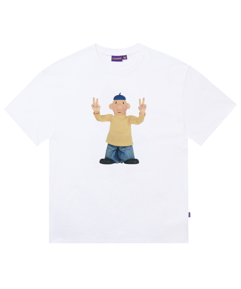 Tシャツ・カットソー LAUGHER PATMAT Motion Pat T-Shirt Black PM47 MUSINSA | LAUGHER [PAT&MAT] Motion Pat T-shirt. - White