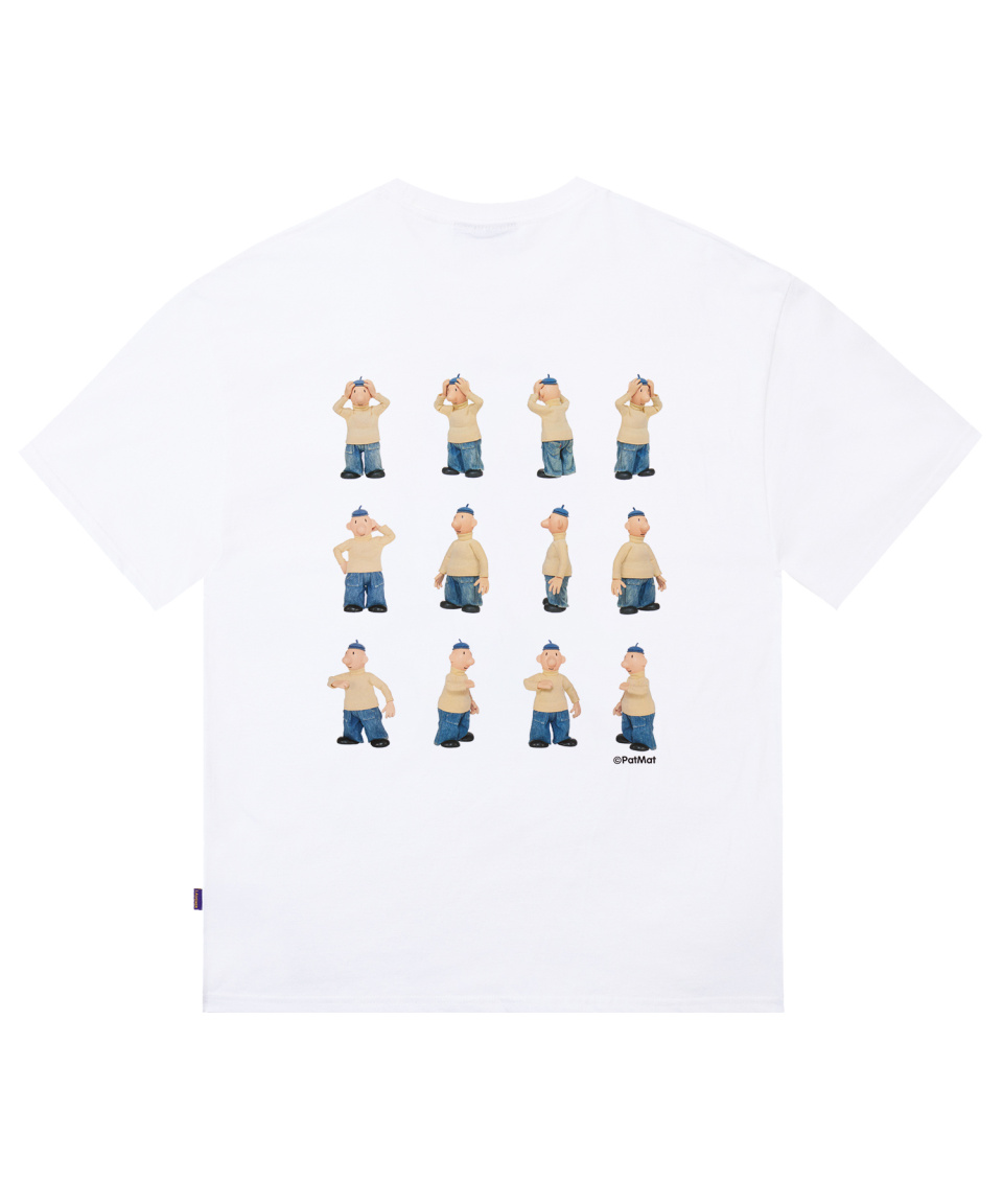 Tシャツ・カットソー LAUGHER PATMAT Motion Pat T-Shirt White PM6 MUSINSA | LAUGHER [PAT&MAT] Motion Pat T-shirt. - White