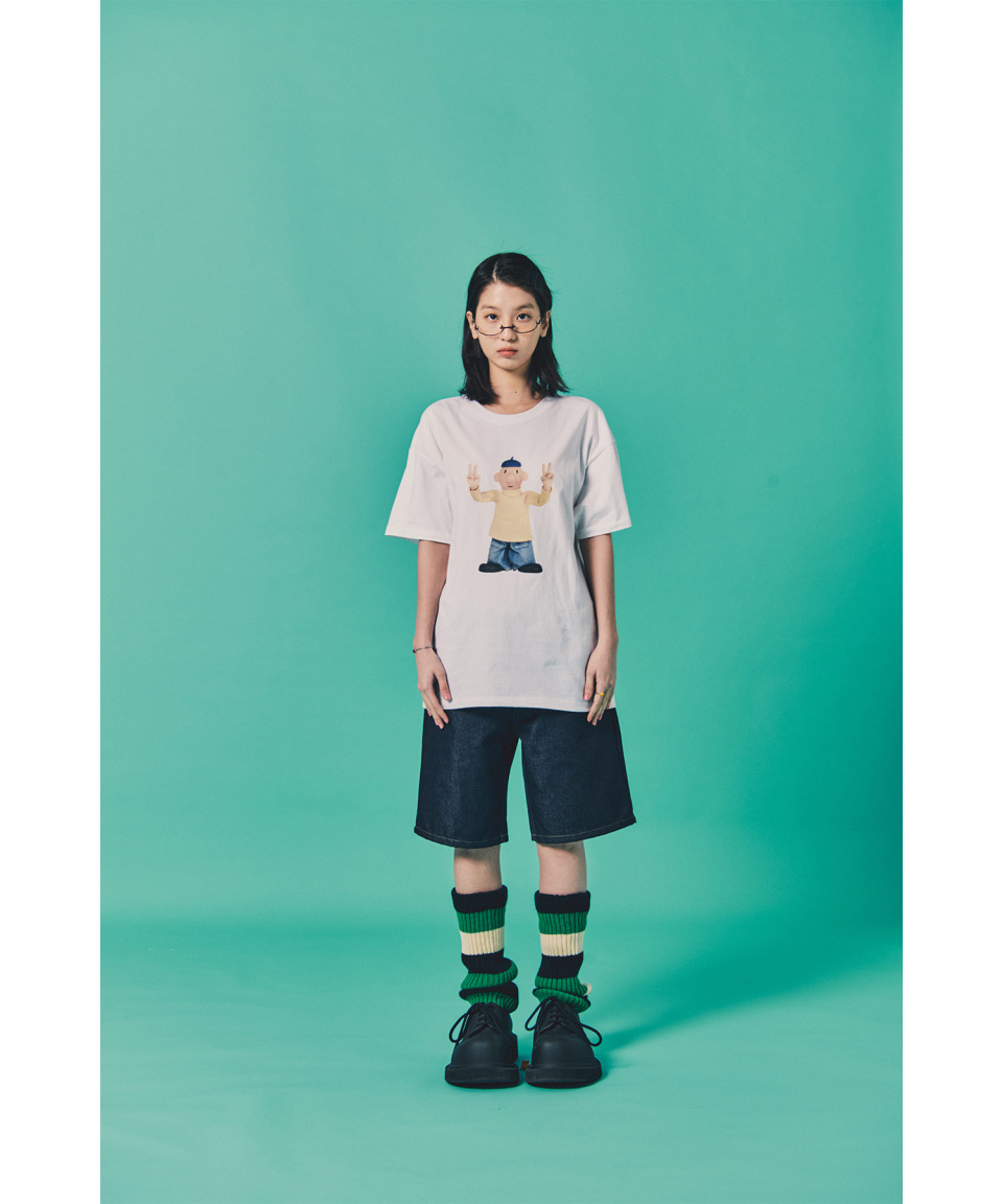 Tシャツ・カットソー LAUGHER PATMAT Happy T-Shirt White PM28 MUSINSA | LAUGHER [PAT&MAT] Motion Pat T-shirt. - White