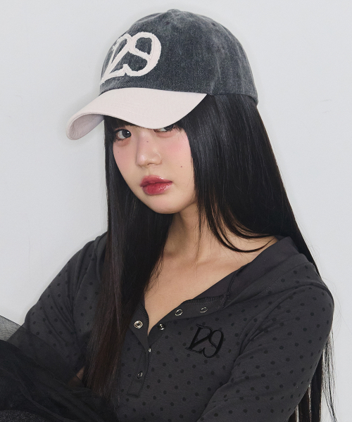 129 Applique Ball Cap Charcoal