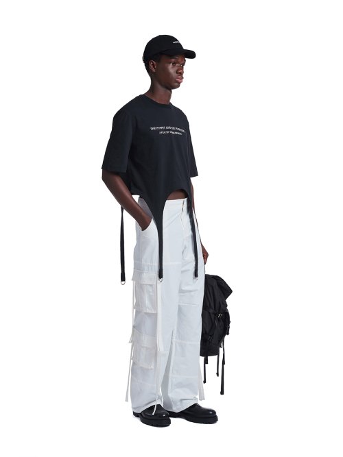 Strap Cargo Pants_White