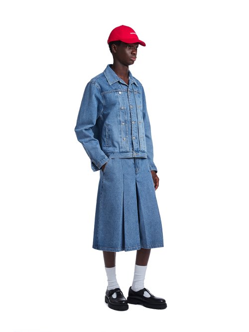 Double Collar Denim Jacket_Blue