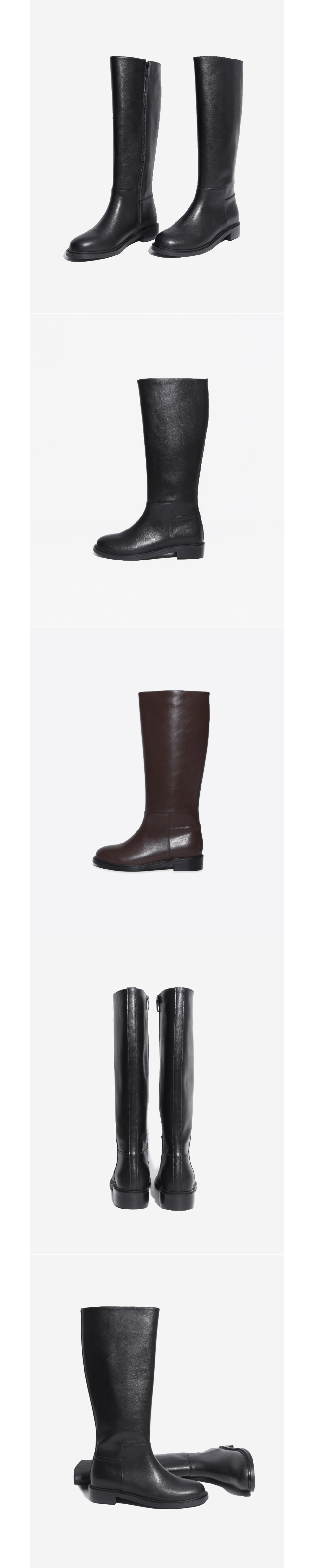 ◆KOMOREBI MUSEUM◆ Handmade Millisole Long Boots Black Blac MUSINSA | KOMOREBI MUSEUM KM011L Cow Leather Classic Wide