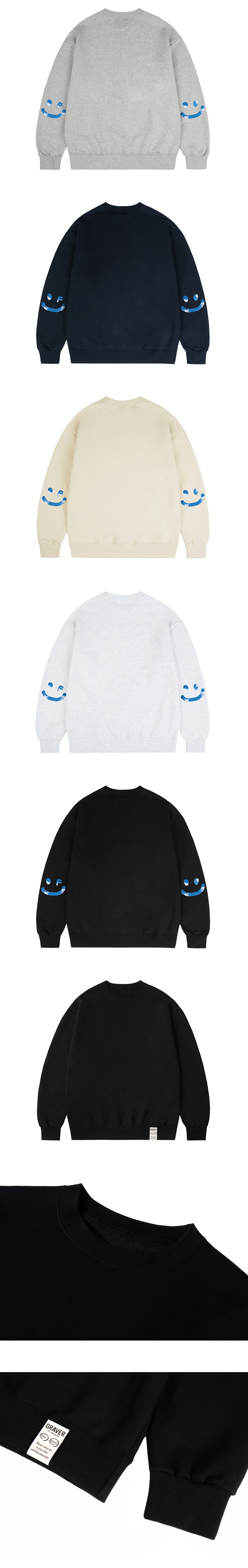 MUSINSA | GRAVER [UNISEX]Elbow SKY Cloud Drawing Smile