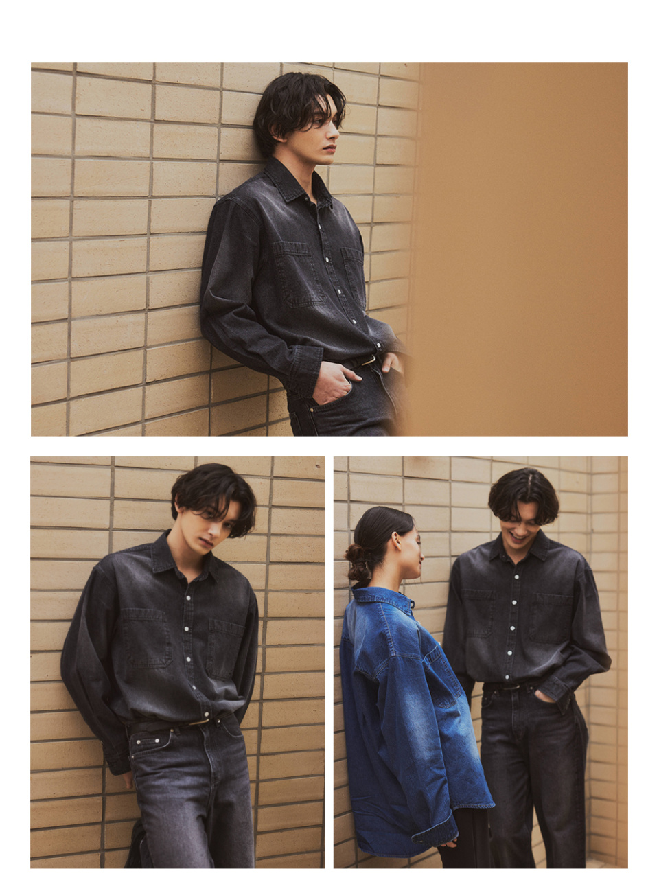 MUSINSA | WEDNESDAY OASIS Soft Touch Washed Denim Shirt 3COLOR