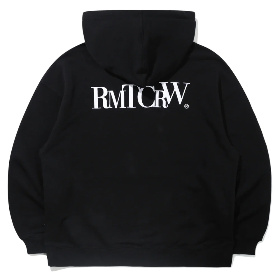 MUSINSA | ROMANTIC CROWN Outlet RECENT LOGO HOODIE-BLACK