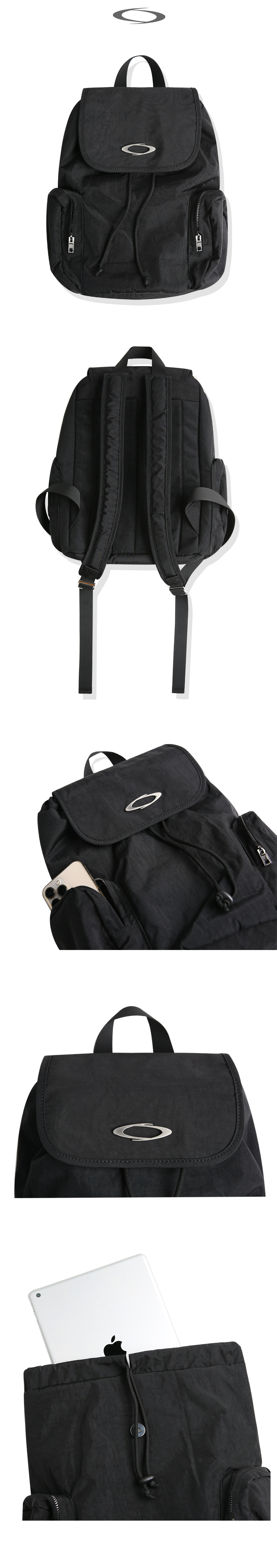 NOIAGO) SYMBOL LOGO BACKPACK BLACK