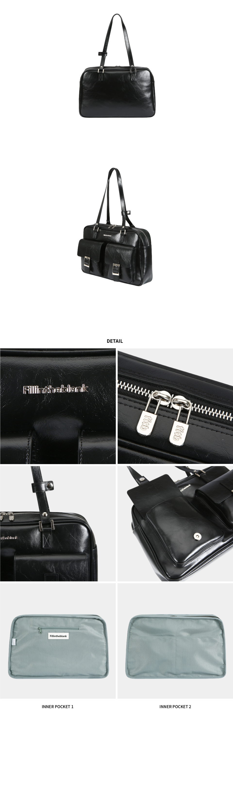 필인더블랭크(FILLINTHEBLANK) PK Shoulder Bag (black