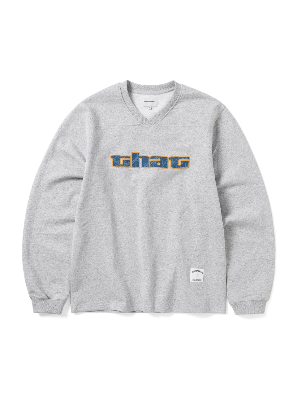 MUSINSA | thisisneverthat® Paneled Sports Crewneck Heather Gray