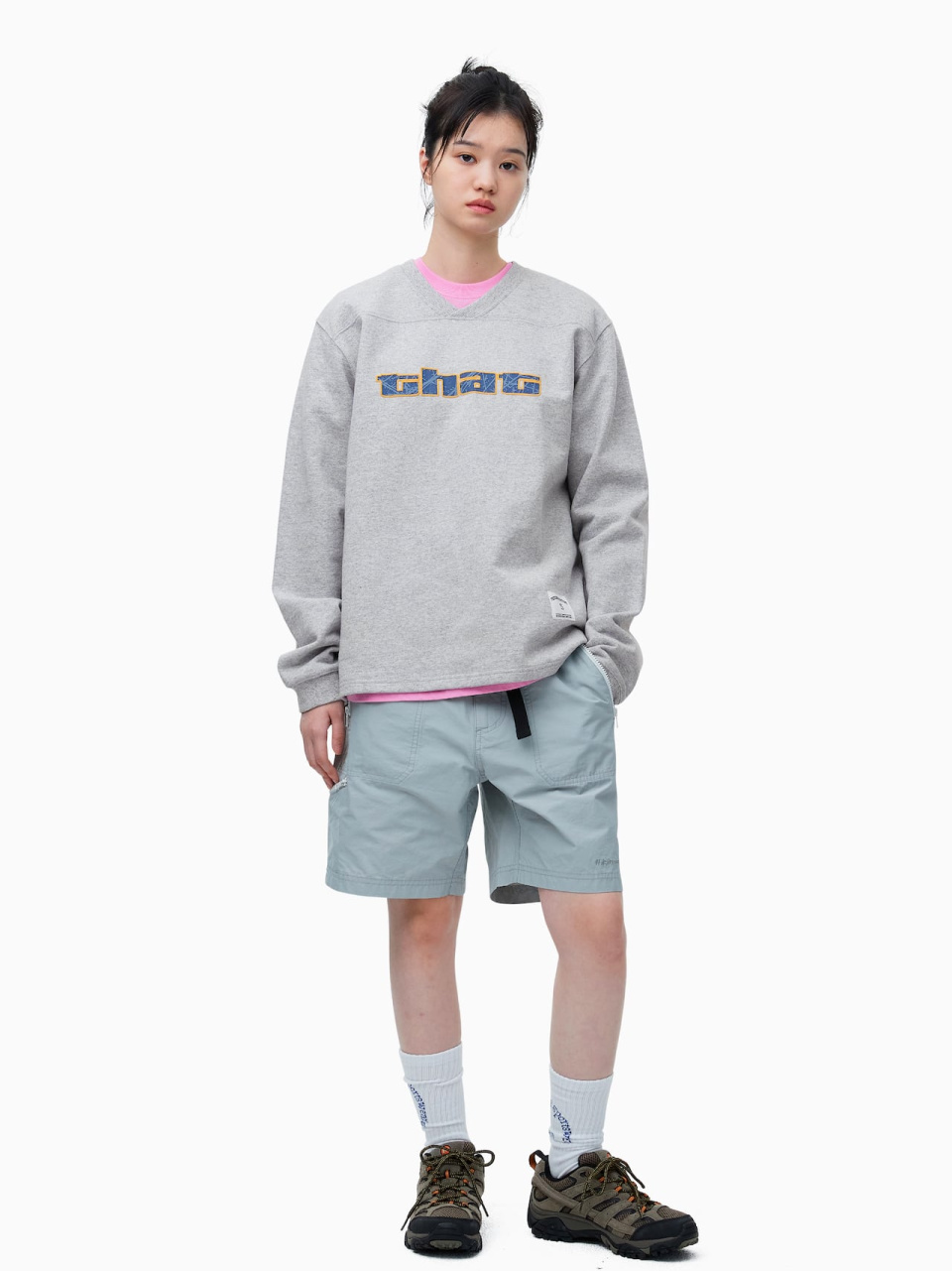 さらに100円引き◆thisisneverthat◆Paneled Sports Crewneck MUSINSA | thisisneverthat® Paneled Sports Crewneck Heather Gray