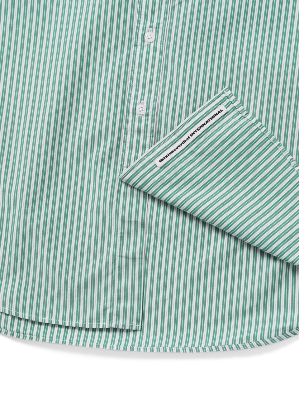 MUSINSA | thisisneverthat® DSN Striped Shirt - Green