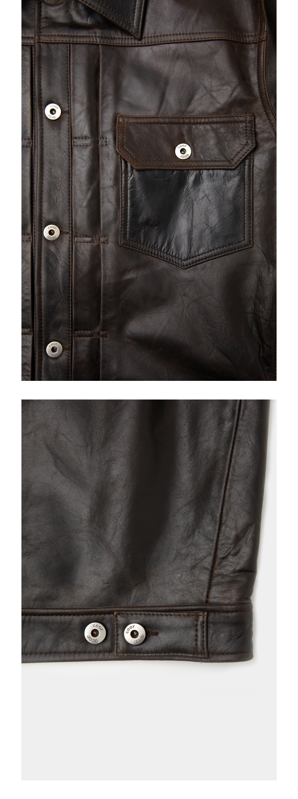 【COOR】 Lambskin pocket trucker jacket★追跡付 MUSINSA | COOR Lambskin pocket trucker jacket (dark brown)