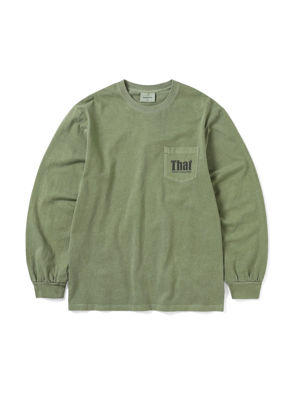 MUSINSA | thisisneverthat® That Pocket L/S Tee Olive