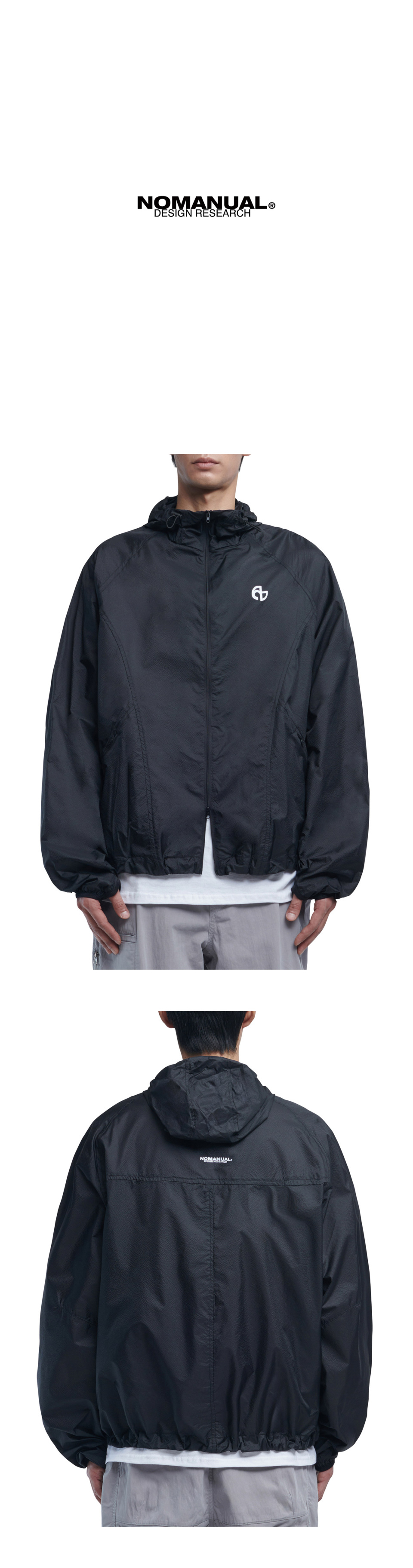 노매뉴얼(NOMANUAL) AETHER NYLON JACKET - BLACK - 사이즈