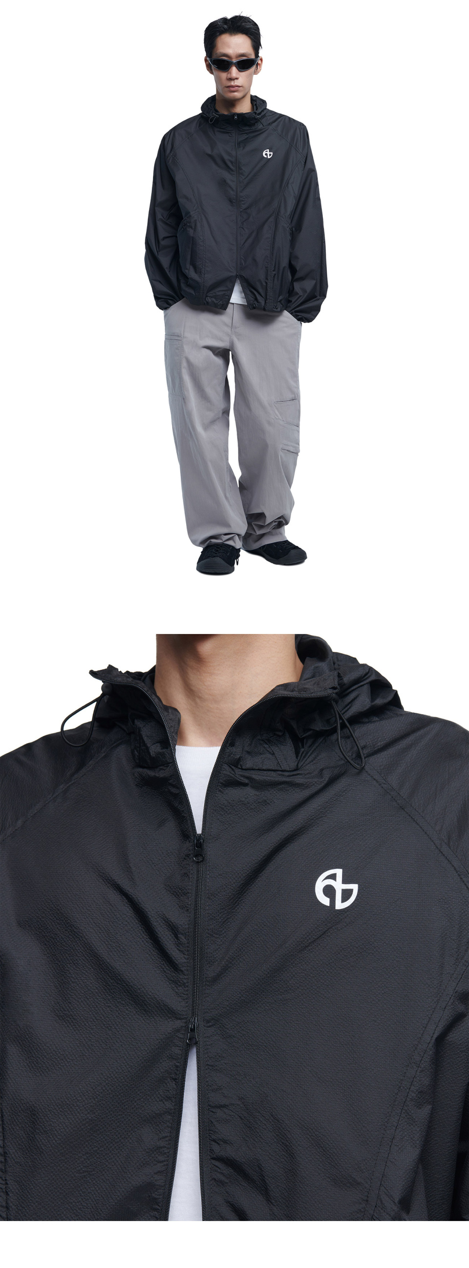 노매뉴얼(NOMANUAL) AETHER NYLON JACKET - BLACK - 사이즈