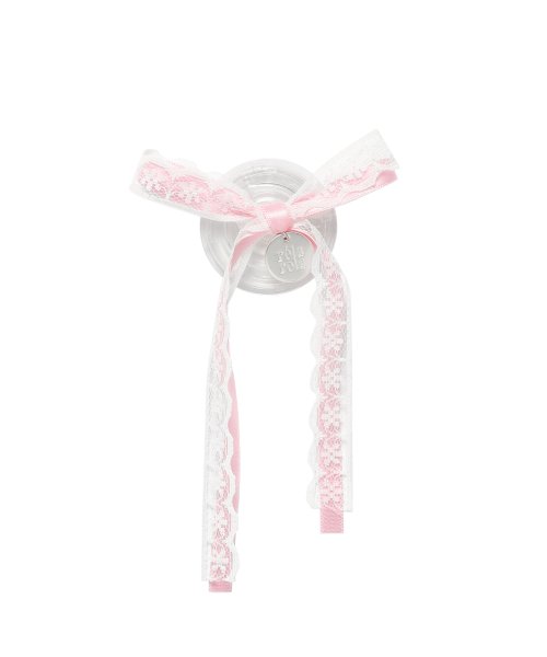 LACE RIBBON SMART TOK PINK