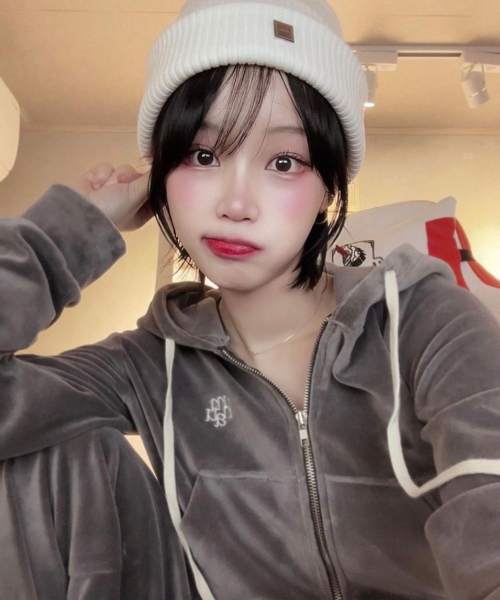 POINT VELVET TRAINING HOOD ZIPUP [4color]