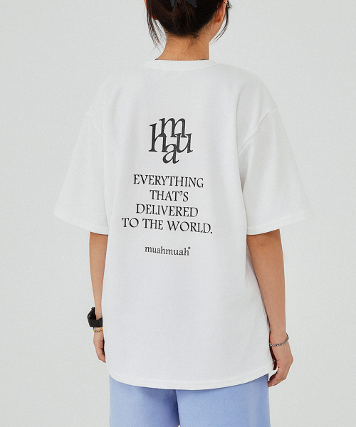 LETTERING LOGO HALF T-SHIRT [2color]