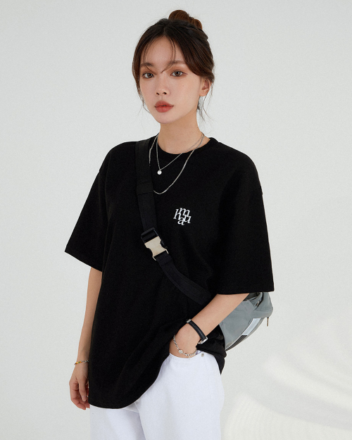 LETTERING LOGO HALF T-SHIRT [2color]