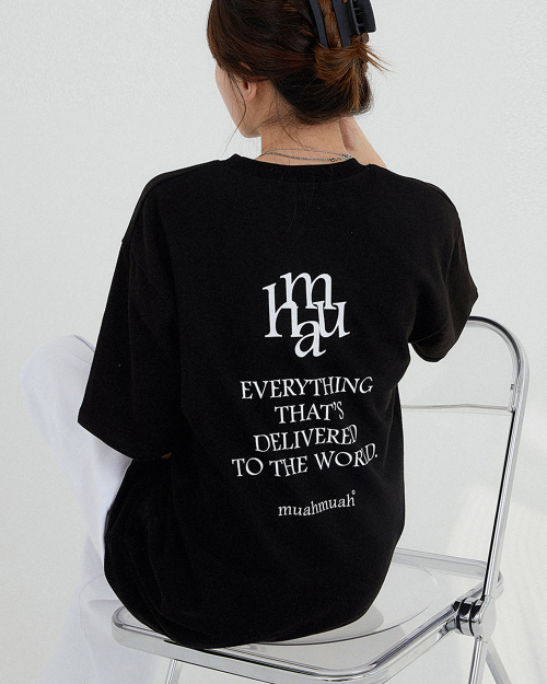 LETTERING LOGO HALF T-SHIRT [2color]