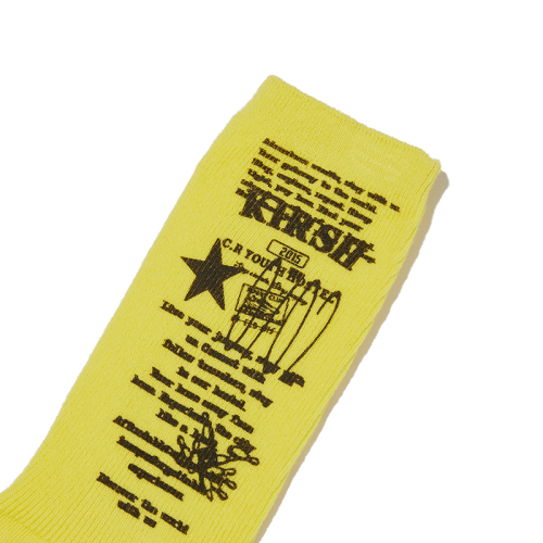 YOUTHHOSTEL GRAPHIC SOCKS [LIGHT YELLOW]