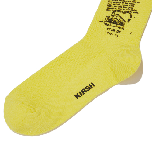 YOUTHHOSTEL GRAPHIC SOCKS [LIGHT YELLOW]