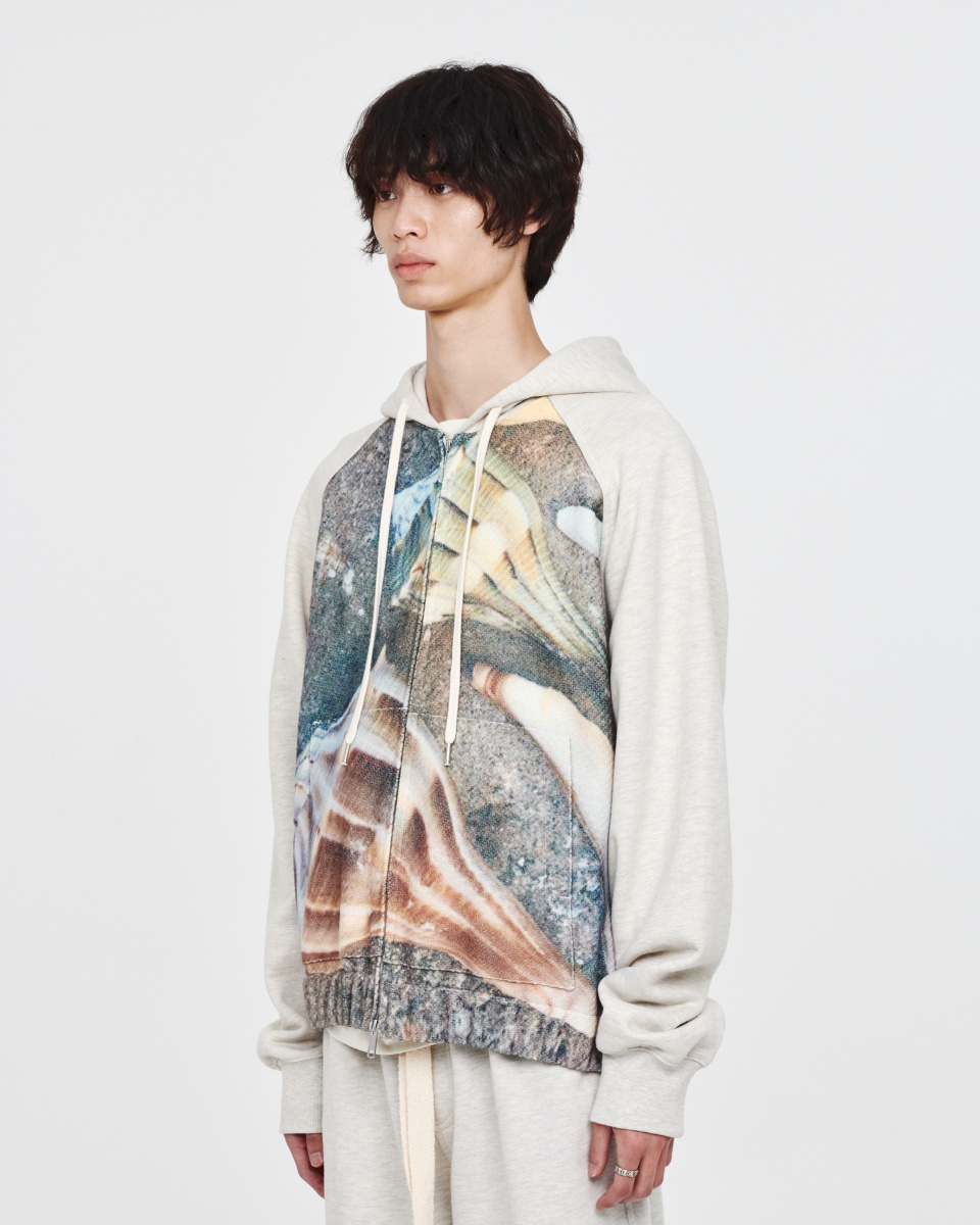 スウェット・トレーナー AFTER PRAY Half zip-up pullover hoodie sweatshirt melange gr MUSINSA | AFTER PRAY Full Print Panel Hoodie Zip-Up Melange Grey