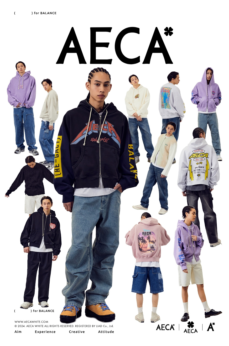 パーカー・フーディ AECA WHITE VOLCANO SUMMER CLOVER BOY HOODIEGREY MUSINSA | AECA WHITE VOLCANO SUMMER CLOVER BOY HOODIE-GREY