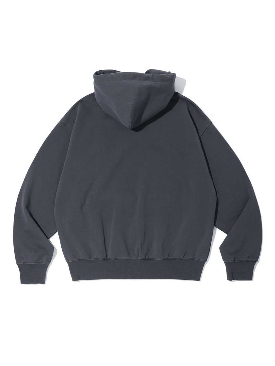 MUSINSA | YOUHEE RIBBON DETAIL HOOD ZIP-UP CHARCOAL