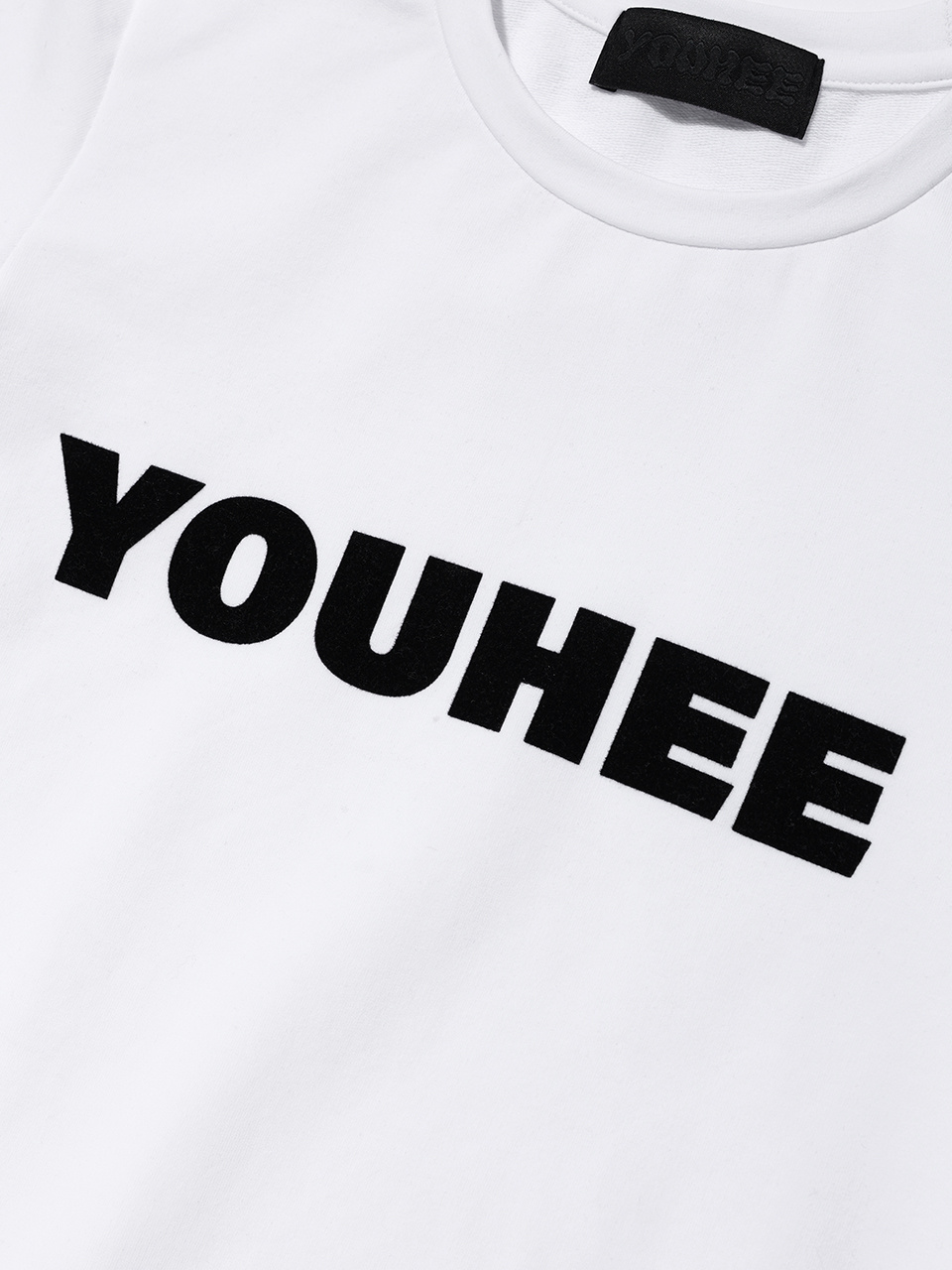 MUSINSA公式 | YOUHEE BASIC LOGO T-SHIRTS WHITE