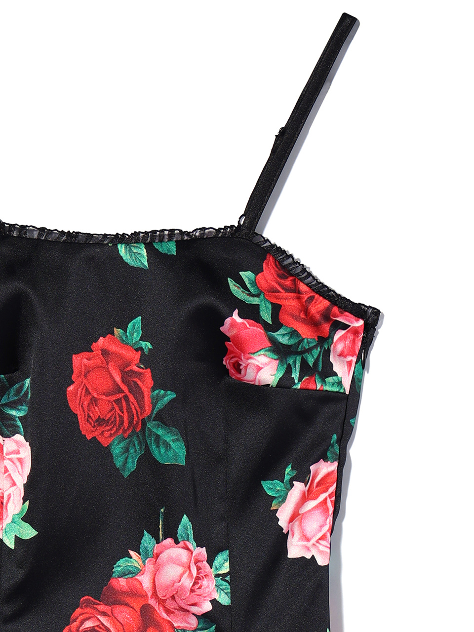 【YOUHEE】24SS SATIN FLOWER PATTERN DRESS BLACK MUSINSA | YOUHEE SATIN FLOWER PATTERN DRESS BLACK
