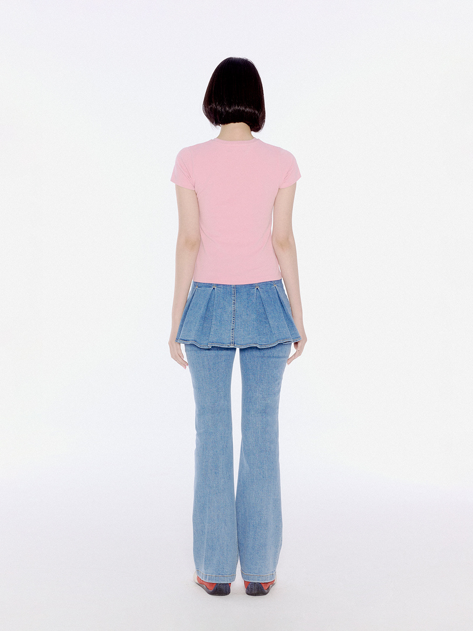 MUSINSA | YOUHEE DENIM SKIRT PANTS SKY BLUE