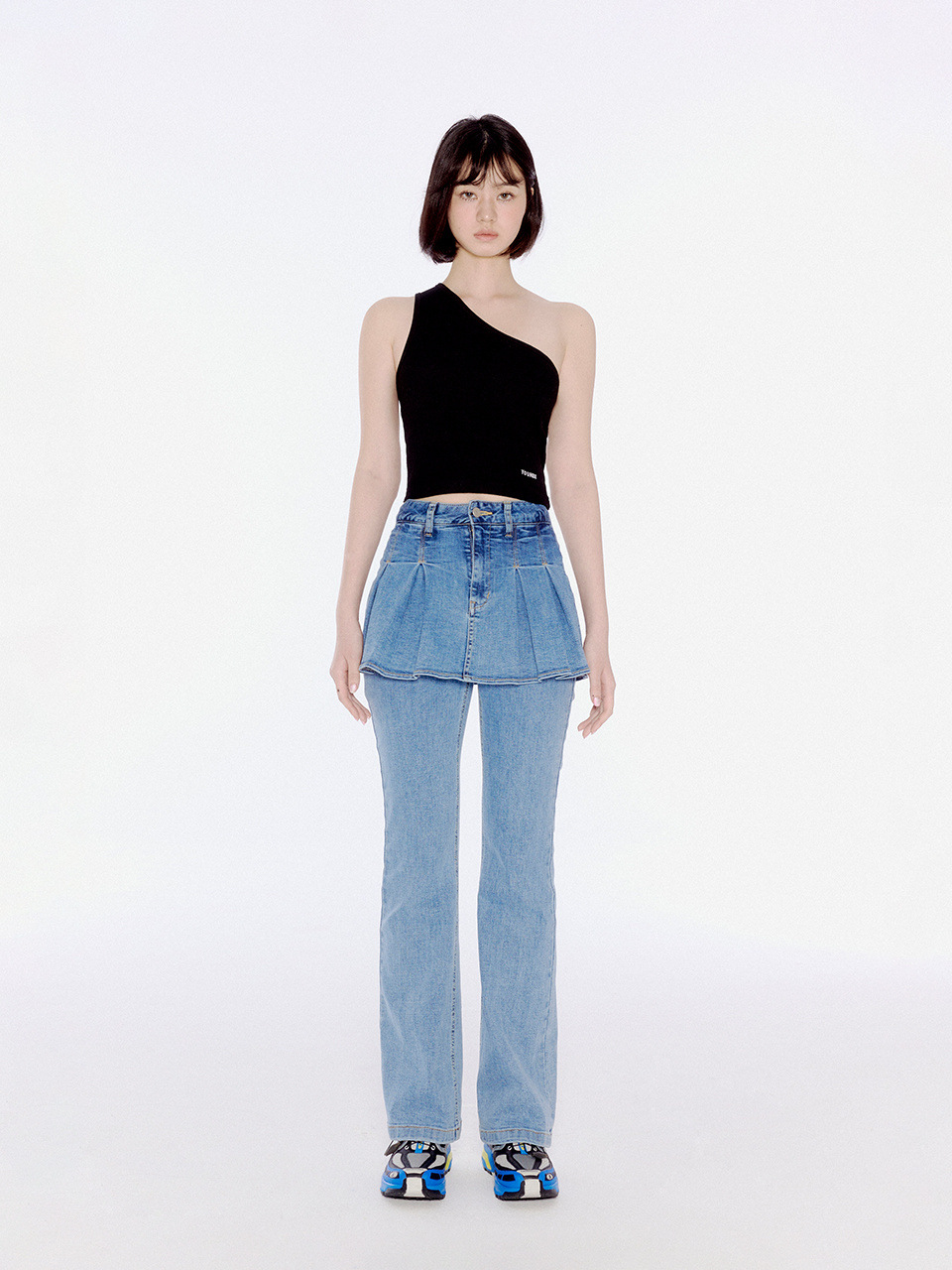 デニム・ジーパン YOUHEE DENIM SKIRT PANTS 4BFK275 YOUHEE DENIM SKIRT PANTS 4BFK275