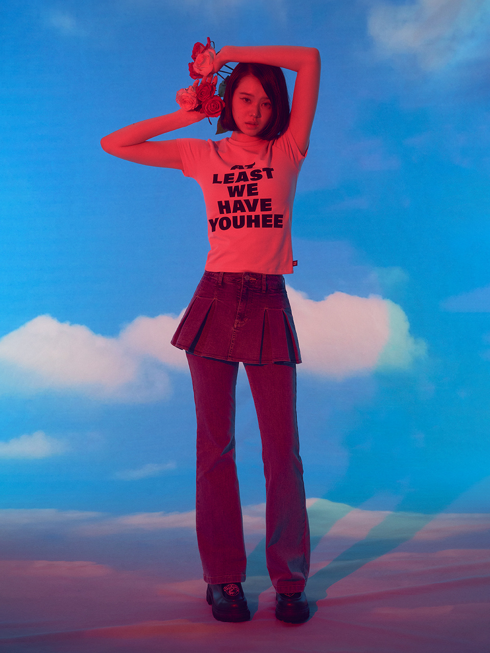【YOUHEE】24SS DENIM SKIRT PANTS SKY BLUE MUSINSA | YOUHEE DENIM SKIRT PANTS SKY BLUE