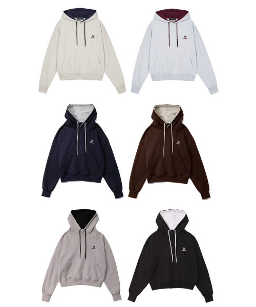 [2TYPE] STITCH COMBI HOODIE [6color]